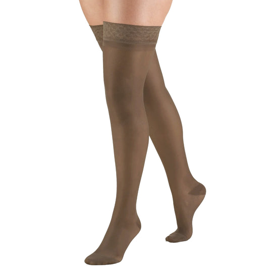Ladies' Sheer Thigh High Closed Toe Stockings/  0264 20-30 mmHg