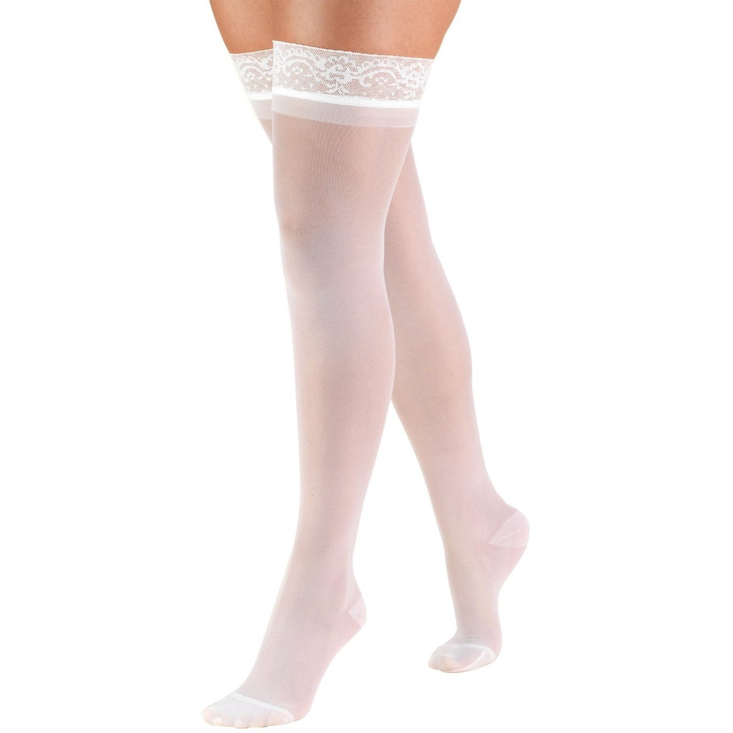 Ladies' Sheer Thigh High Closed Toe Stockings/  0264 20-30 mmHg