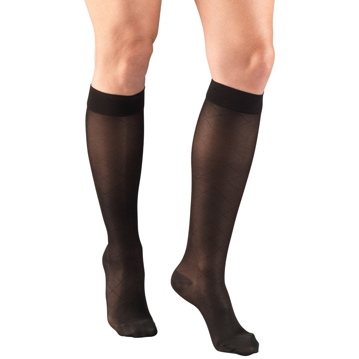 Ladies' Pattern Sheer Knee High Closed