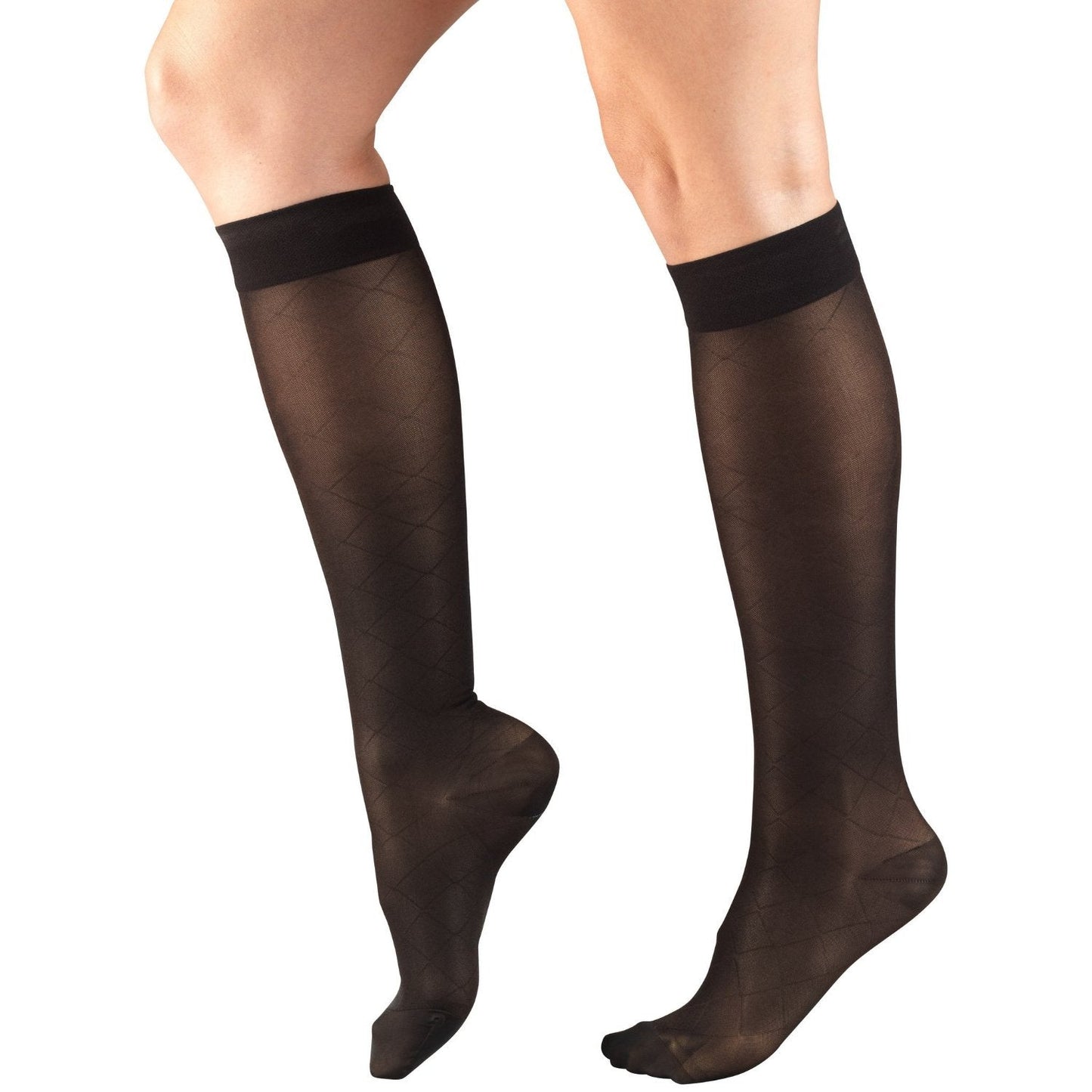 Ladies' Pattern Sheer Knee High Closed