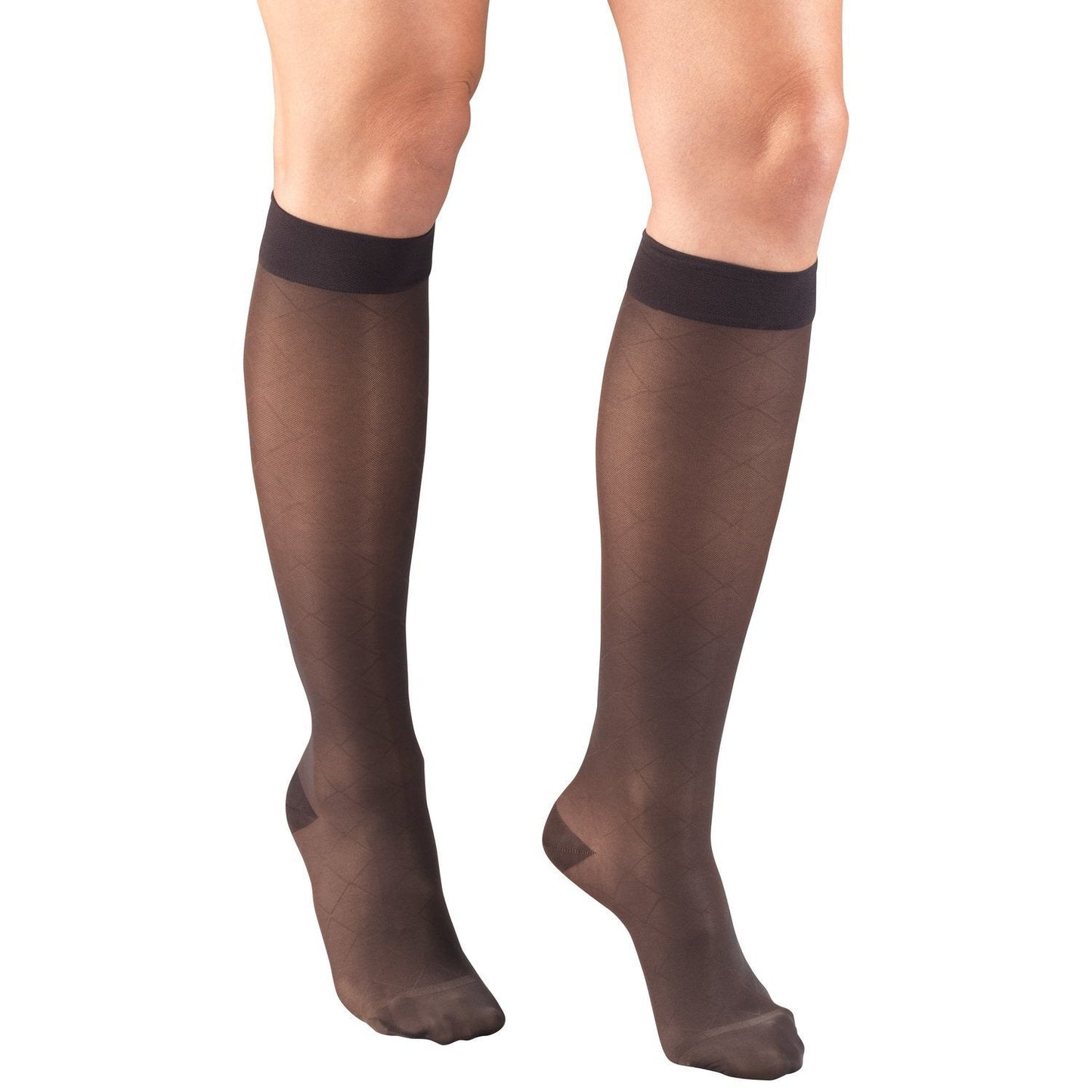 Ladies' Pattern Sheer Knee High Closed