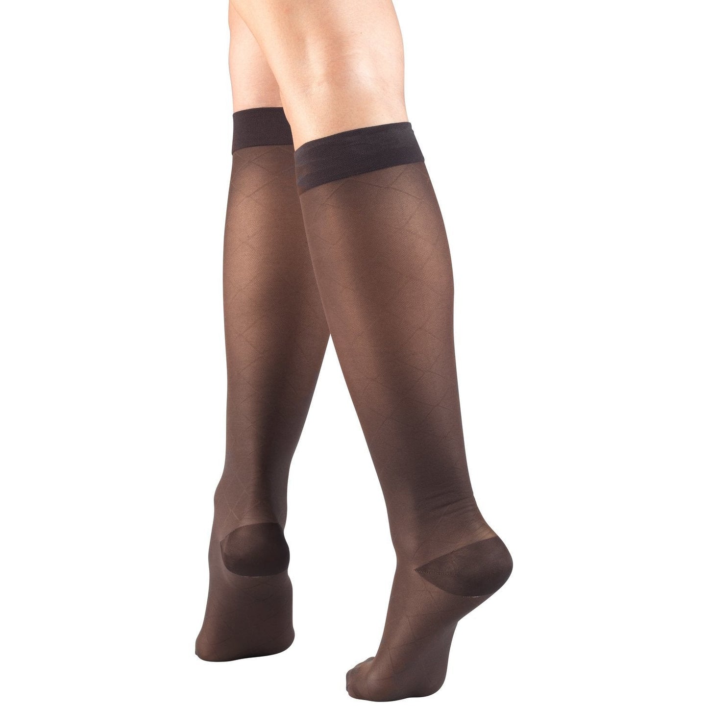 Ladies' Pattern Sheer Knee High Closed