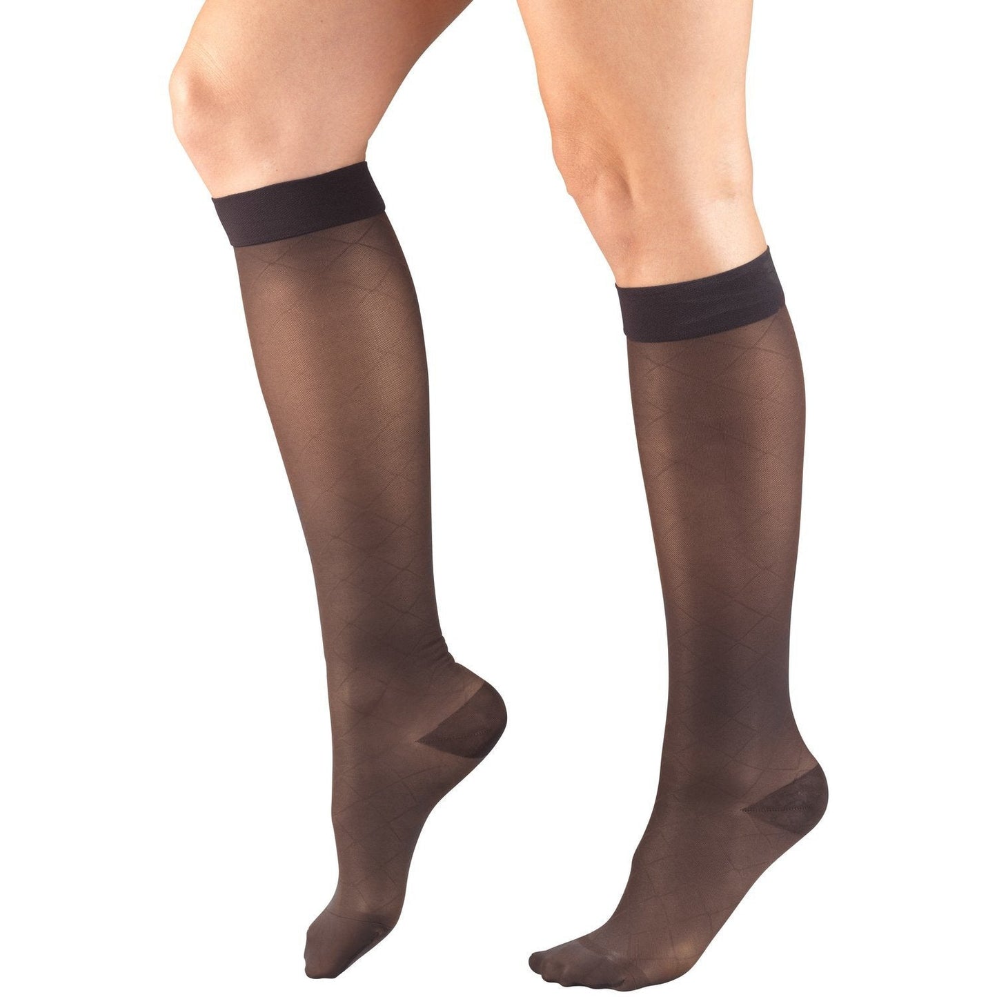 Ladies' Pattern Sheer Knee High Closed