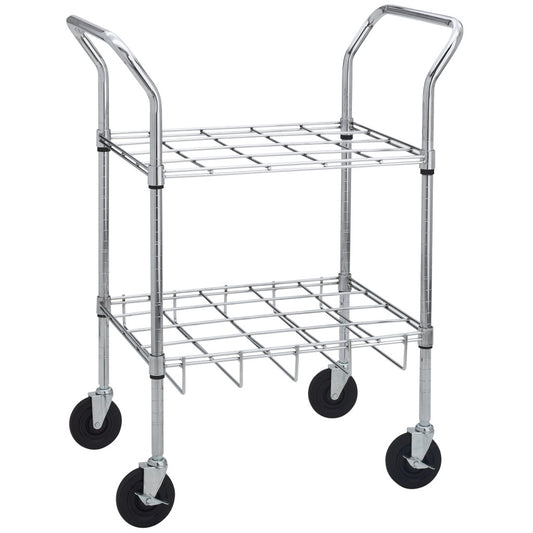 Chrome Oxygen Cylinder Cart