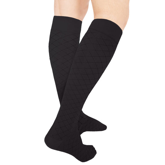 Knee High / Diamond Pattern / Unisex Socks / 1990