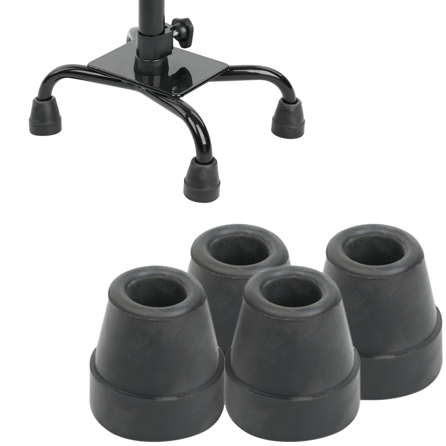 BIOS Living Quad Cane Tips 1/2 Inch – Pack of 4