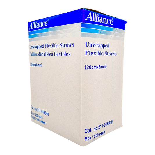 Straw Plastic W/Flexible Elbow Unwrapped