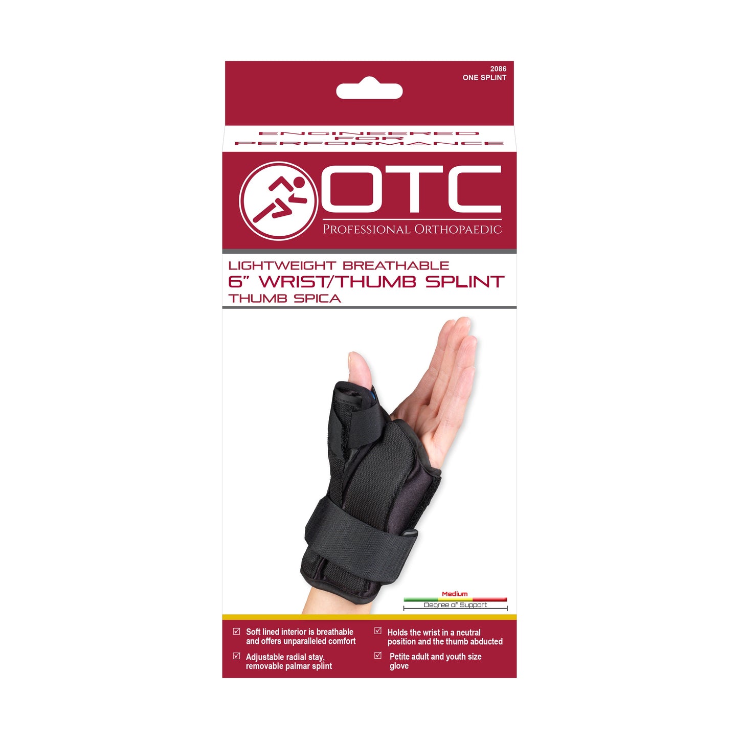 2086 / 6" WRIST / THUMB SPLINT / SPICA