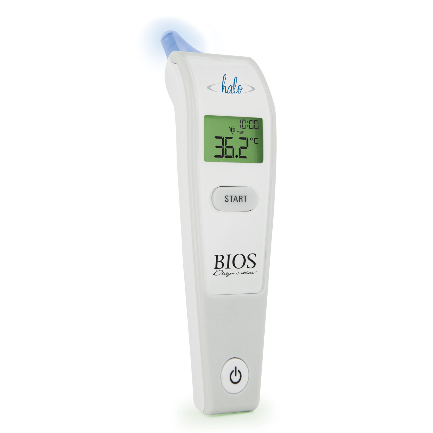 BIOS Halo 1-Second Ear Thermometer with Illuminated Probe and Clean Me Technology