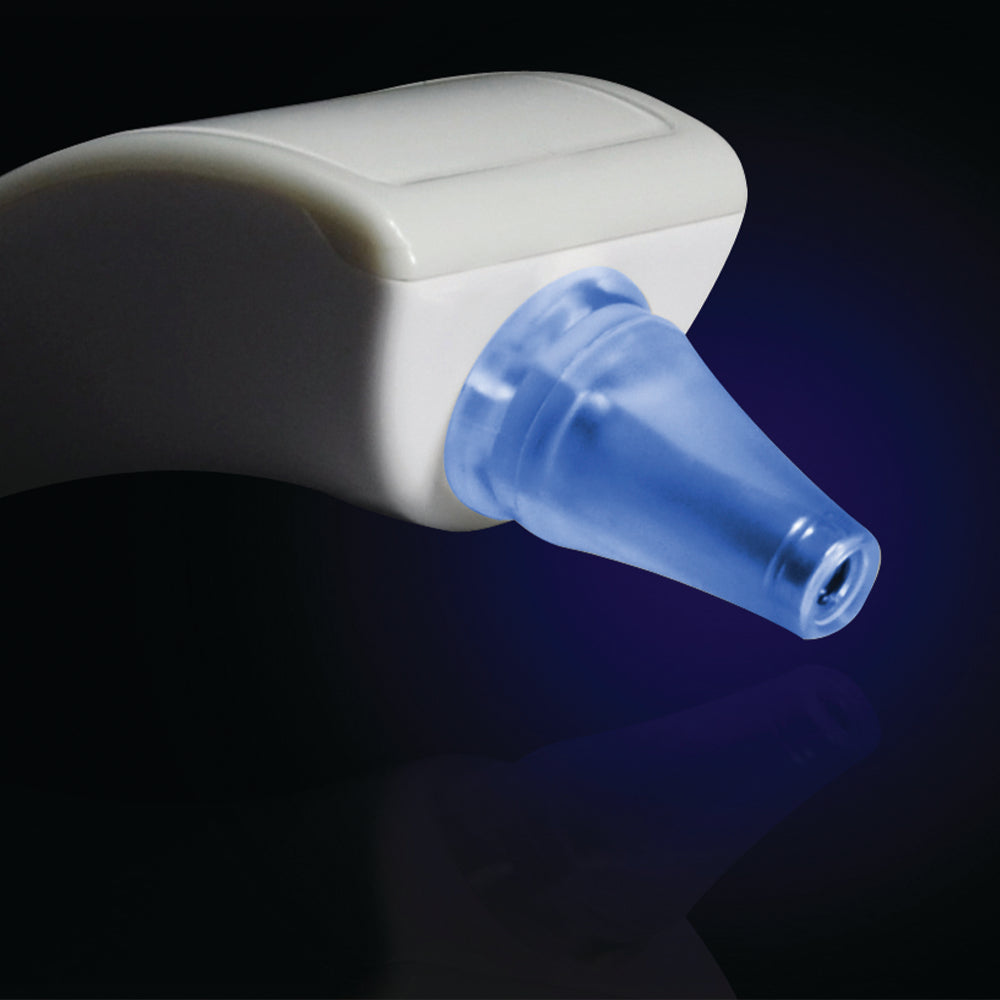 BIOS Halo 1-Second Ear Thermometer with Illuminated Probe and Clean Me Technology