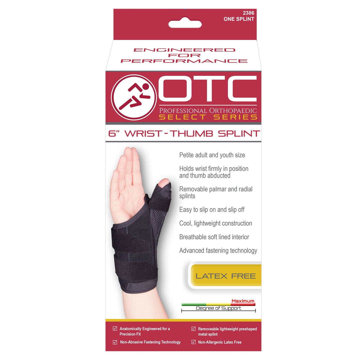 2386 / SELECT SERIES 6" WRIST-THUMB SPLINT