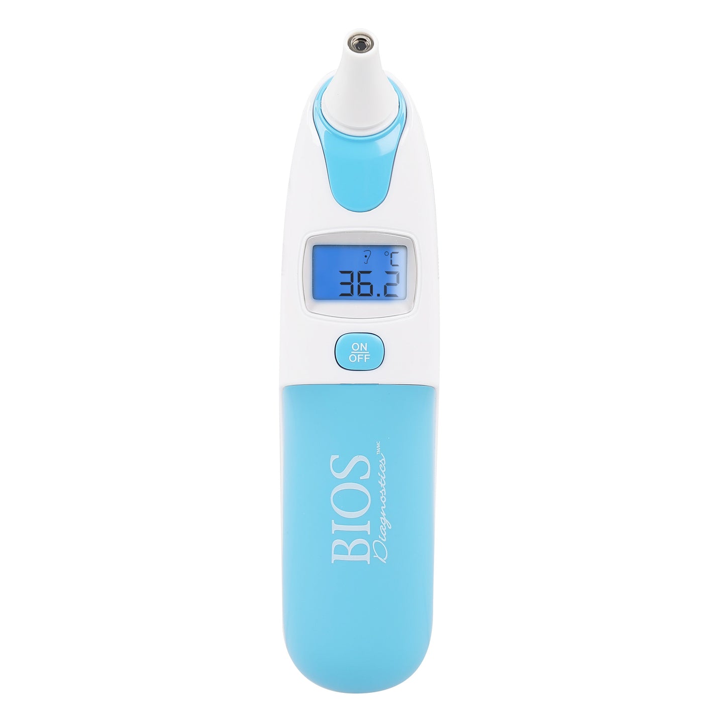 BIOS Infrared Ear Thermometer with Fever Alarm and Blue Backlight