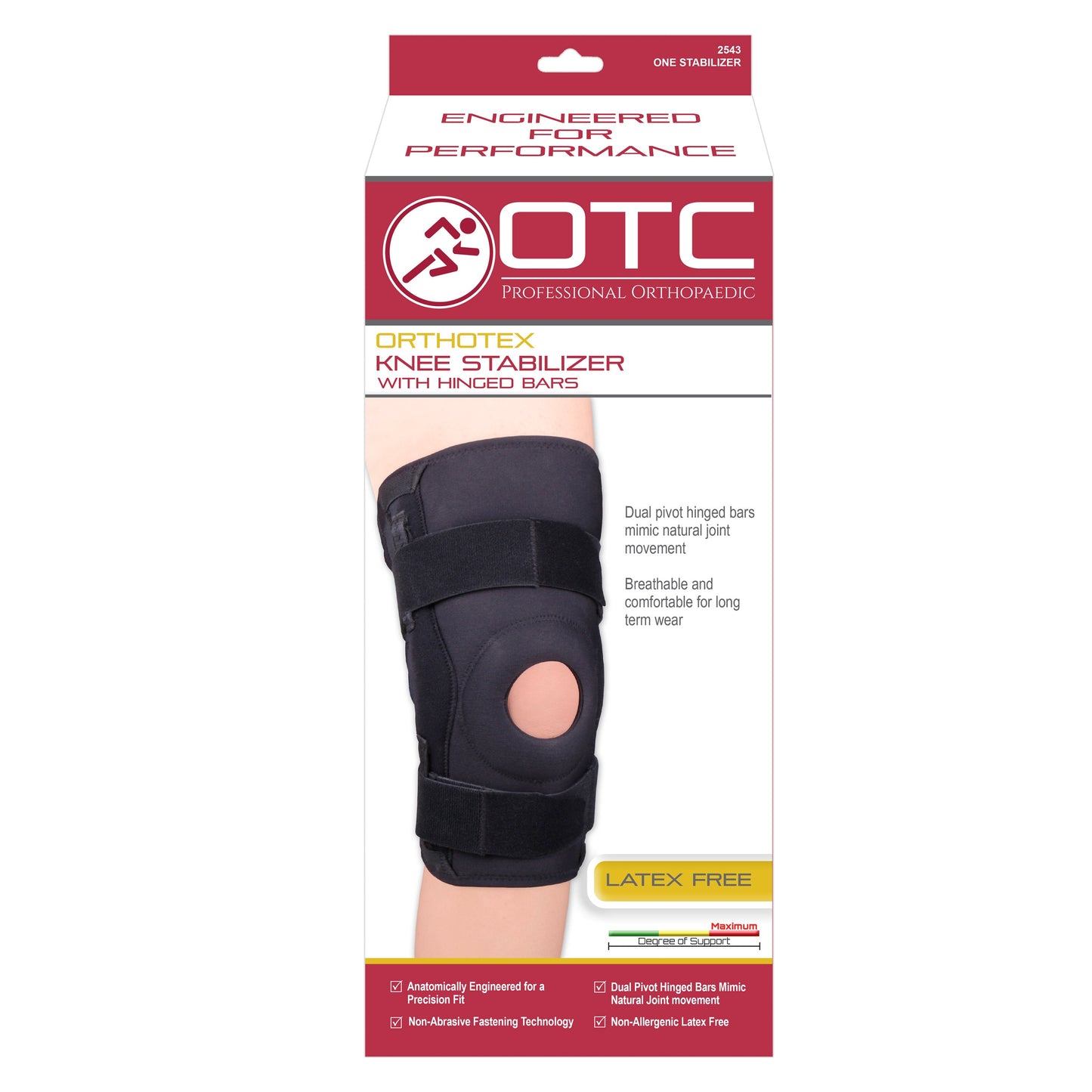 2543 / ORTHOTEX KNEE STABILIZER - HINGED BARS