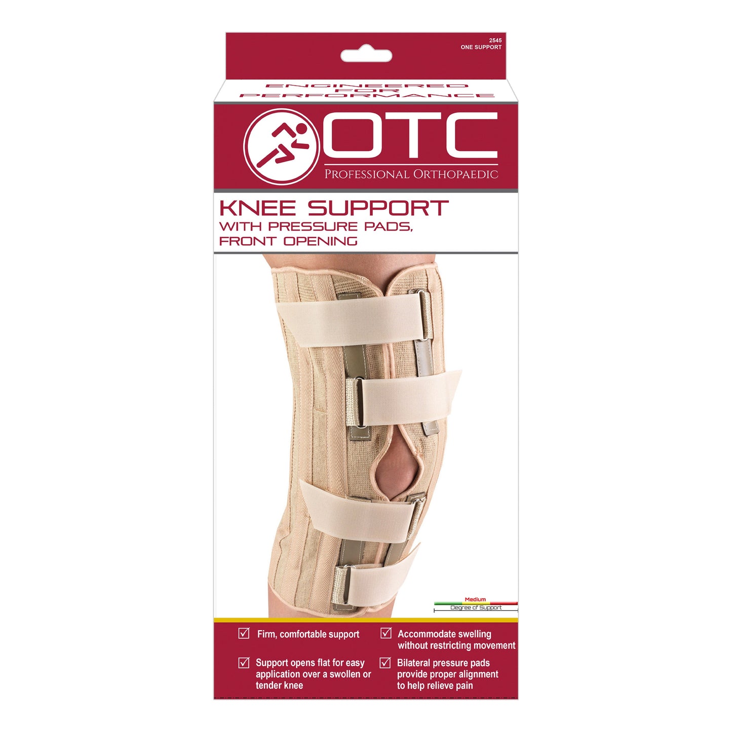2545 / KNEE SUPPORT - CONDYLE PADS, FRONT OPENING