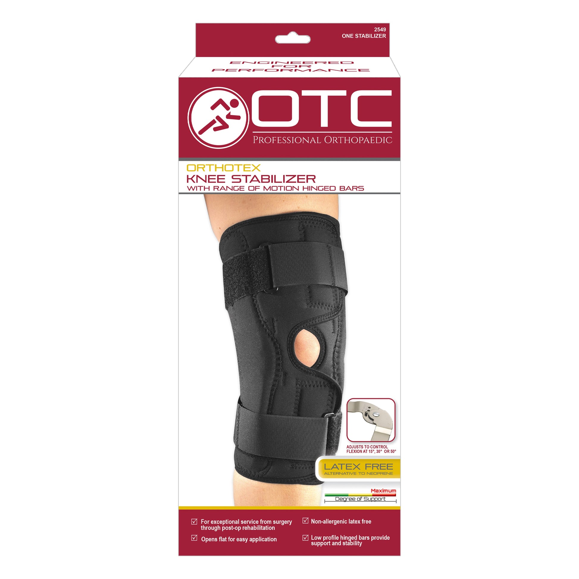 2549 / ORTHOTEX KNEE STABILIZER WRAP - ROM HINGED BARS