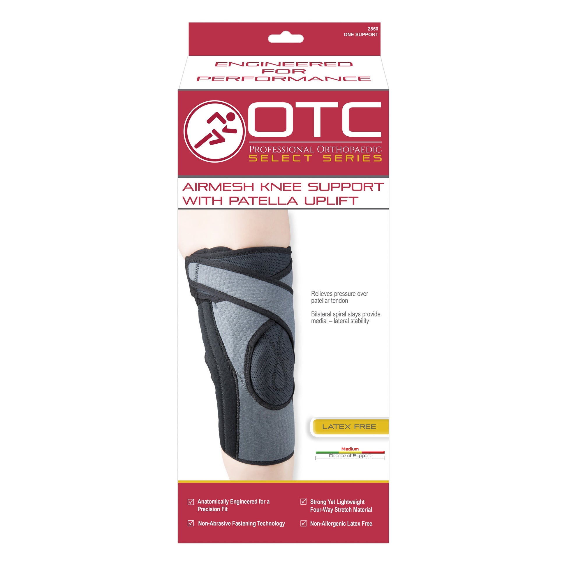 2550 / AIRMESH KNEE SUPPORT WITH PATELLA UPLIFT
