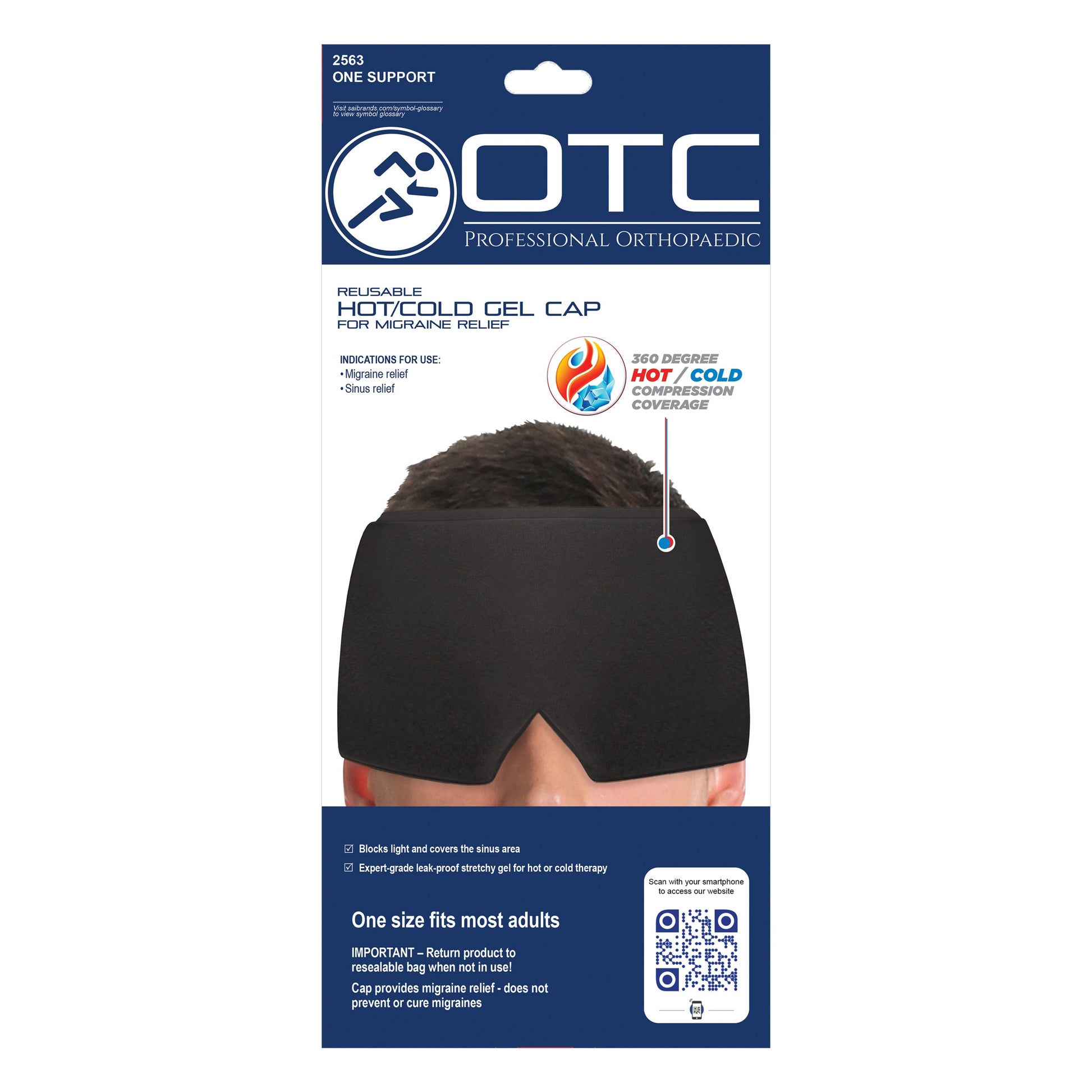 2563 / REUSABLE HOT/COLD GEL CAP FOR MIGRAINE RELIEF