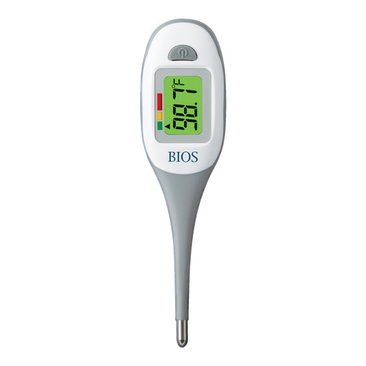 BIOS 8-Second Digital Thermometer with Fever Glow and Flexible Tip