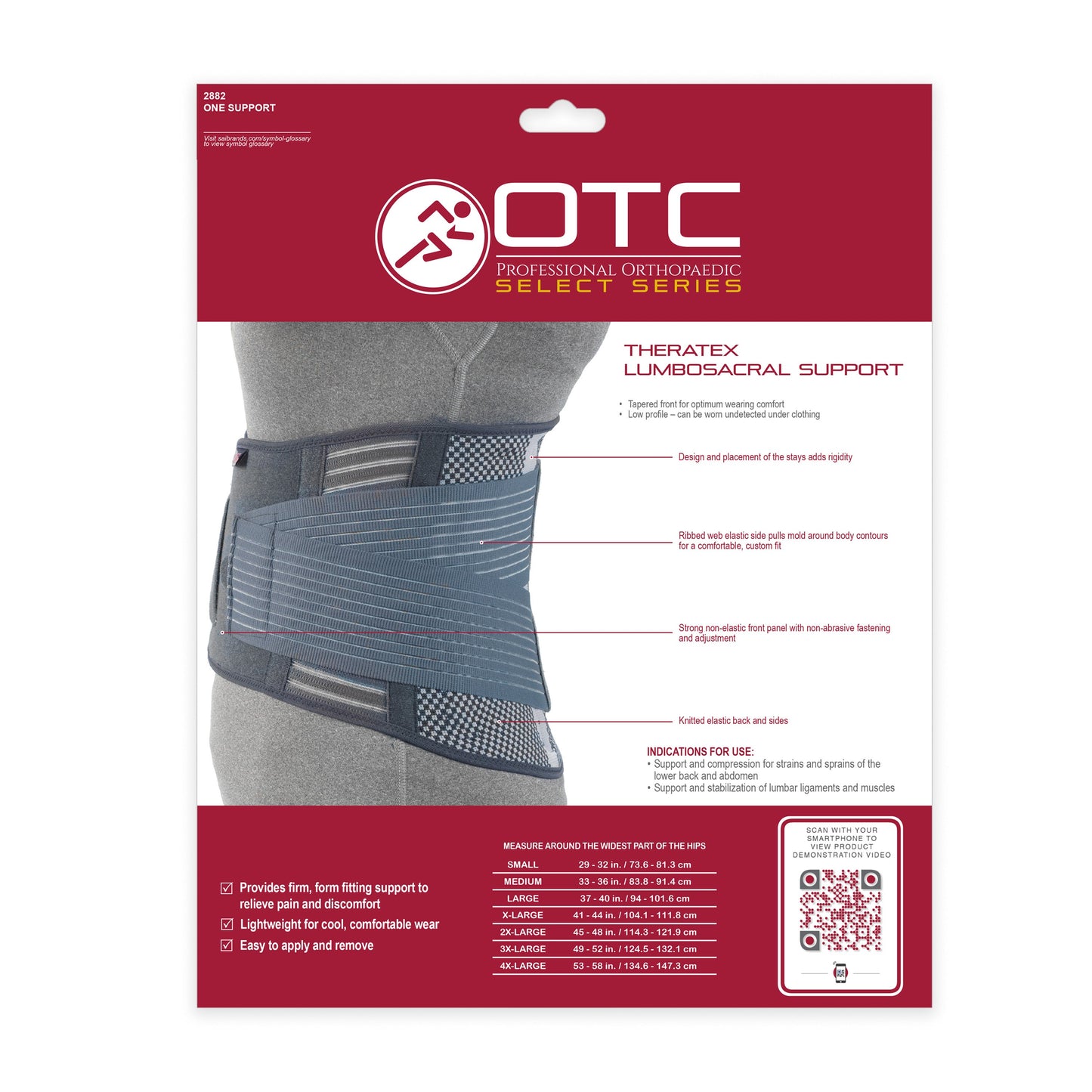 2882 / THERATEX LUMBOSACRAL SUPPORT