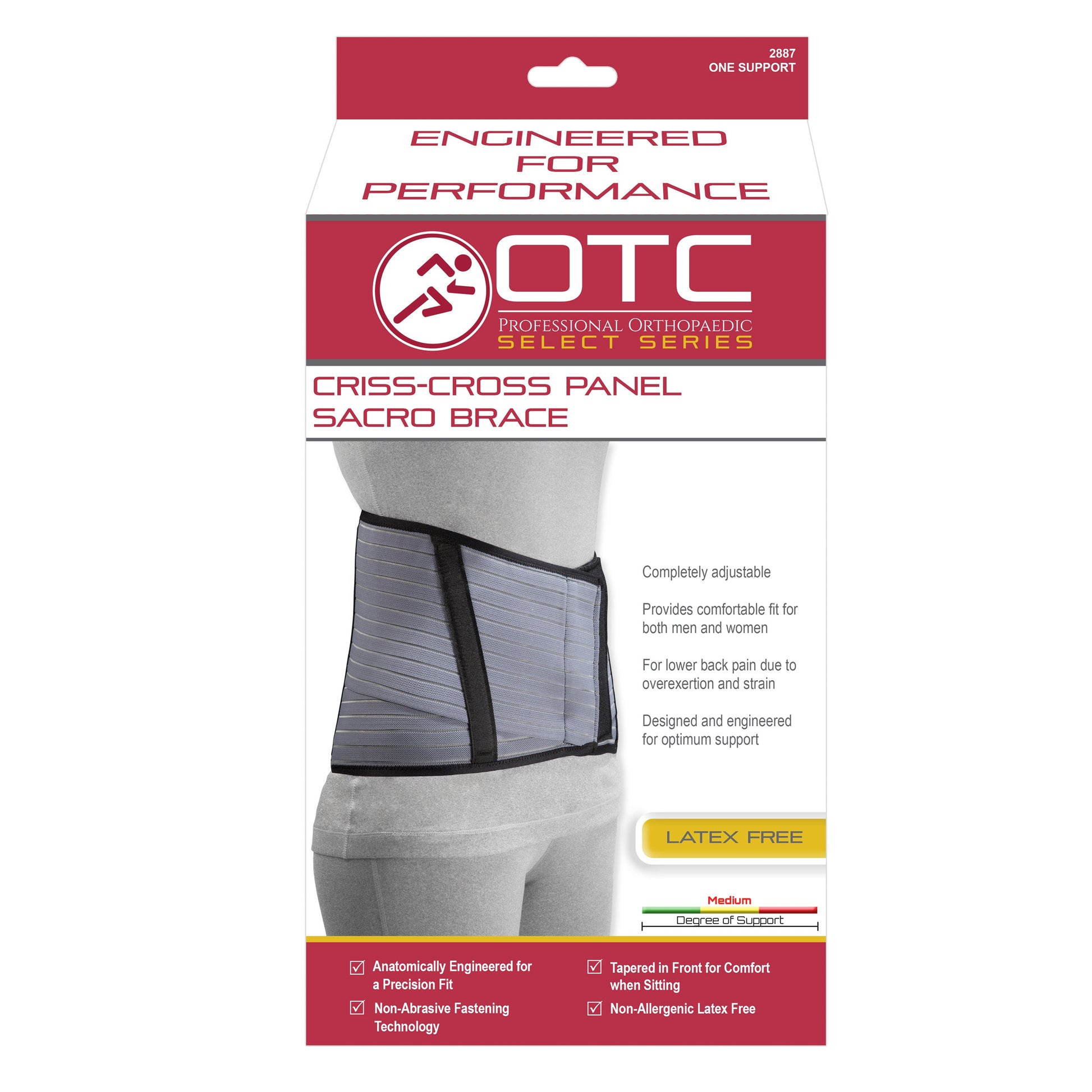 2887 / CRISS-CROSS PANEL SACRO BRACE