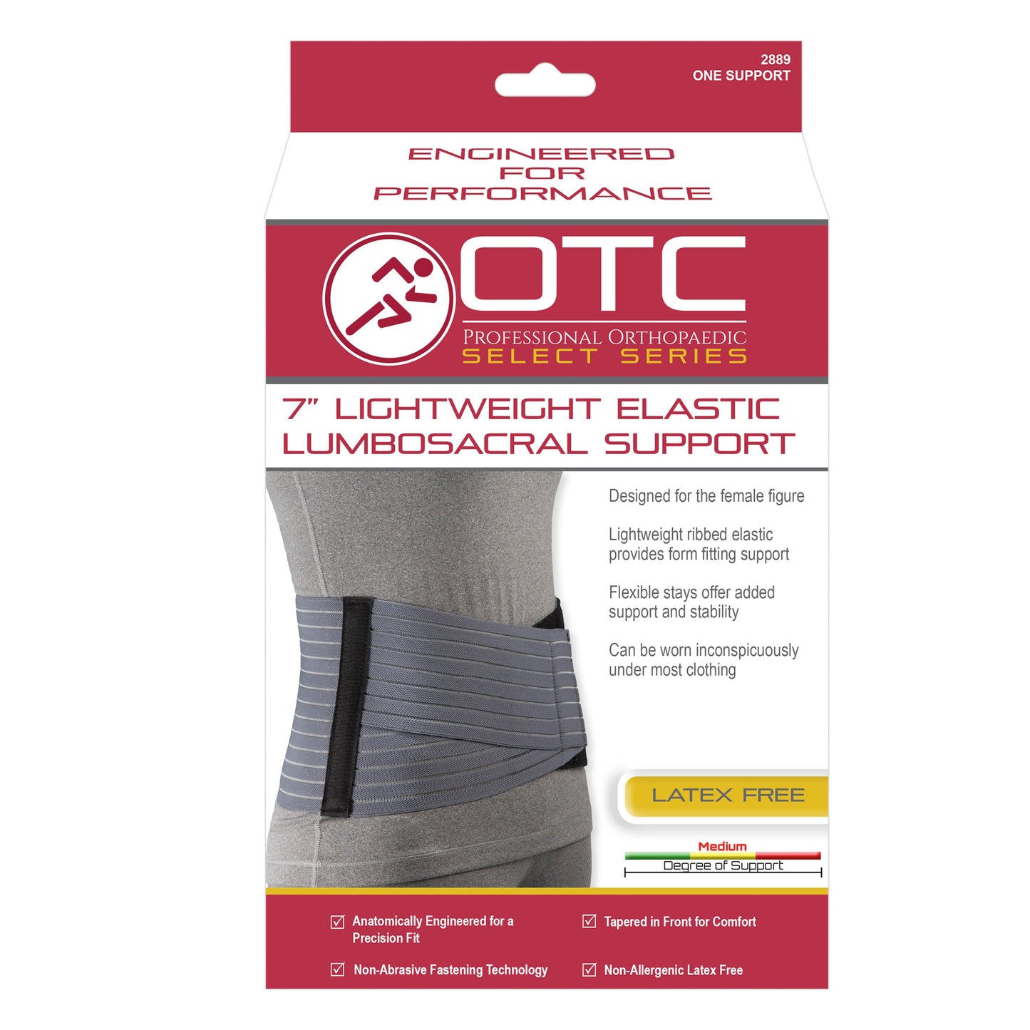 2889 / 7” LIGHTWEIGHT ELASTIC LUMBOSACRAL SUPPORT