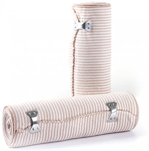 Elastic Bandage Latex Free, Non Sterile , Latex With Clips