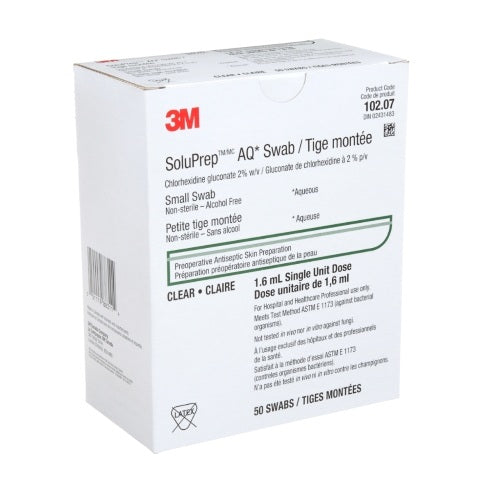 3M SoluPrep™ AQ Swab with Aqueous Chlorhexidine 2%, Alcohol-free