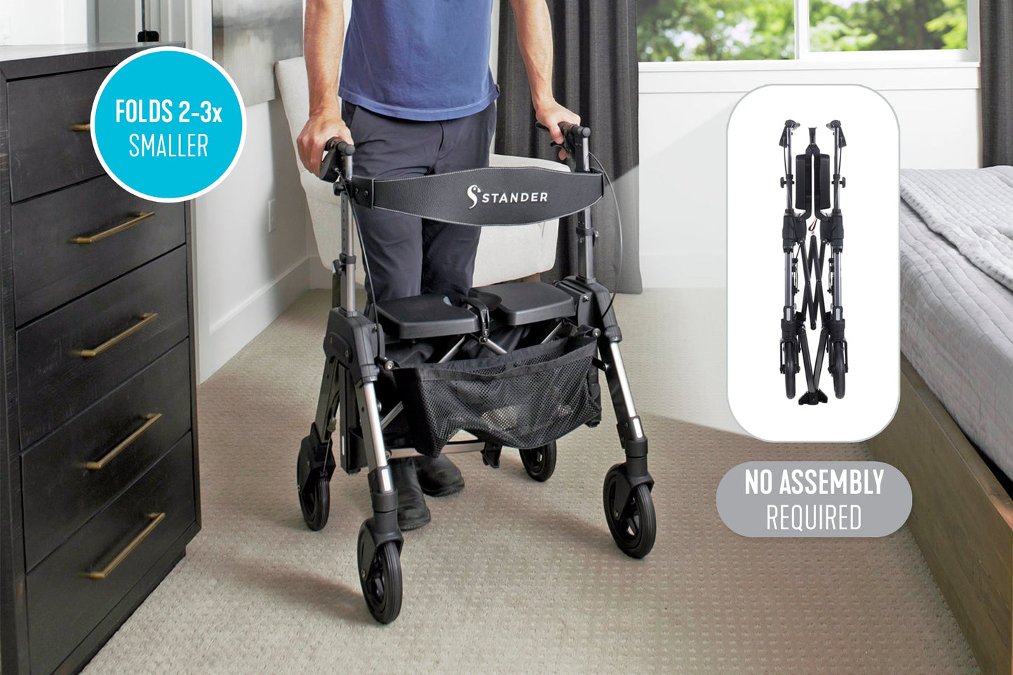 EZ Fold-N-Go Rollator HD