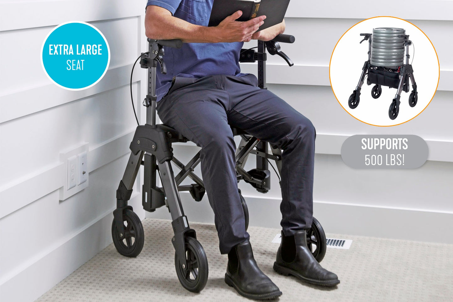 EZ Fold-N-Go Rollator HD