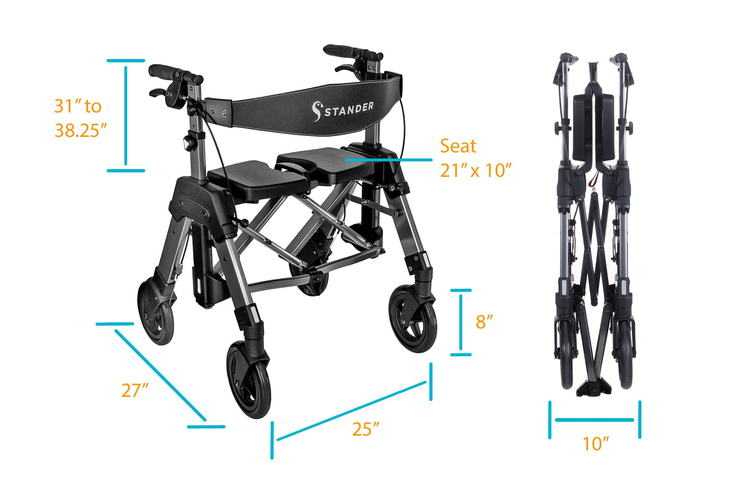 EZ Fold-N-Go Rollator HD