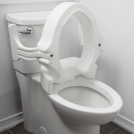 4" Hinged Raised Toilet Seat w/Handles