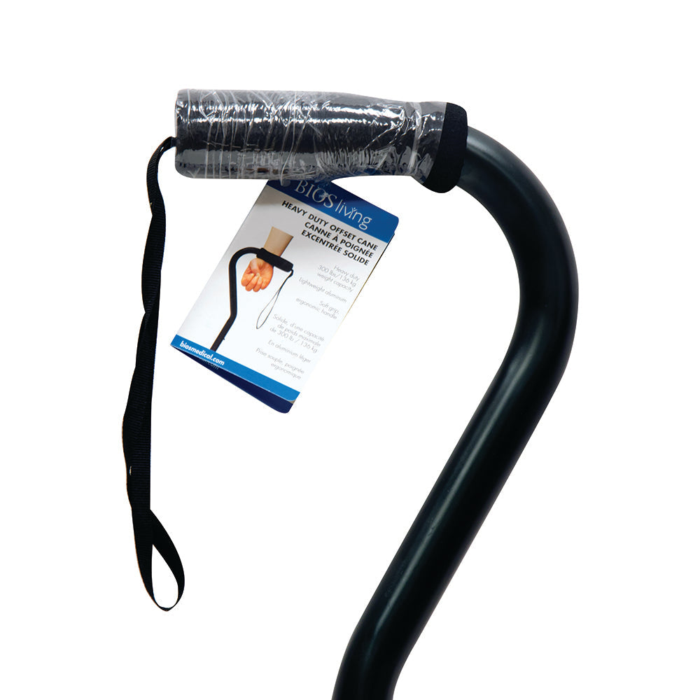 BIOS Living Offset Cane with Ergonomic Handle and Adjustable Height