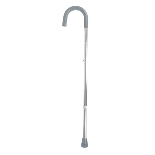 BIOS Living J-Handle Cane in Silver with PVC Grip and Adjustable Height