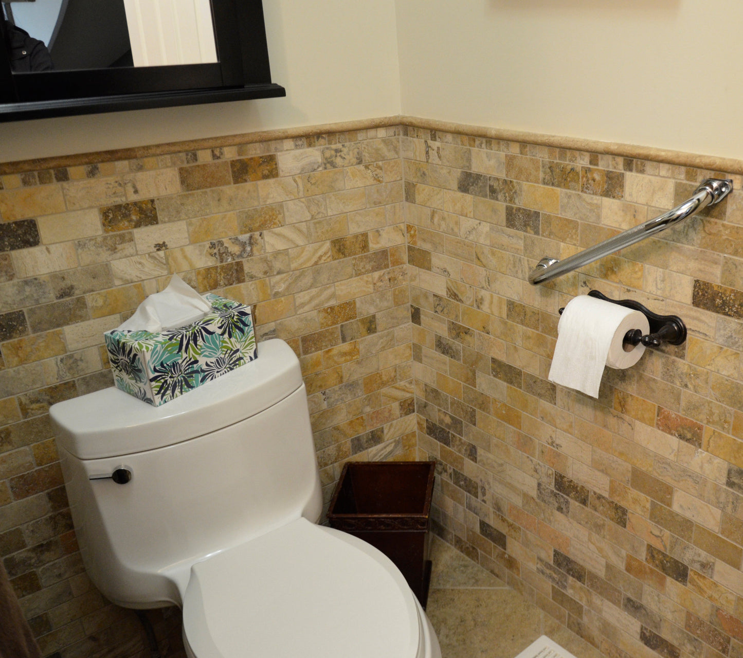 BIOS Living Chrome Grab Bars for Bathtub and Toilet Safety with Anti-Slip Finish