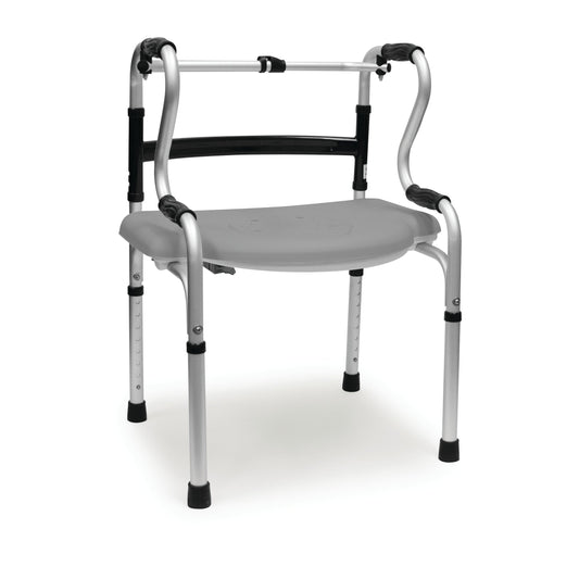 BIOS Living 5-in-1 Mobility and Bathroom Aid with Folding Walker, Commode and Shower Seat