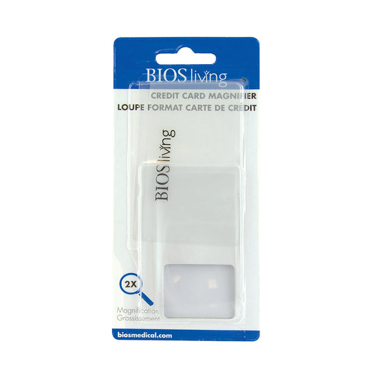 BIOS Living Credit Card Magnifier with 2x Magnification and Protective Case