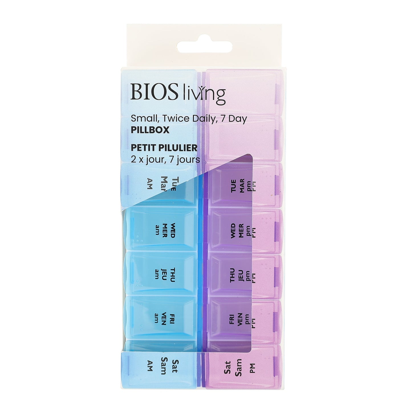 Small, Twice daily, 7 Day Pillbox