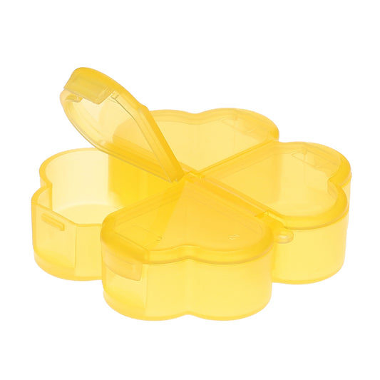 BIOS Living Four-Leaf Clover Pillbox in Yellow with 4 Compartments
