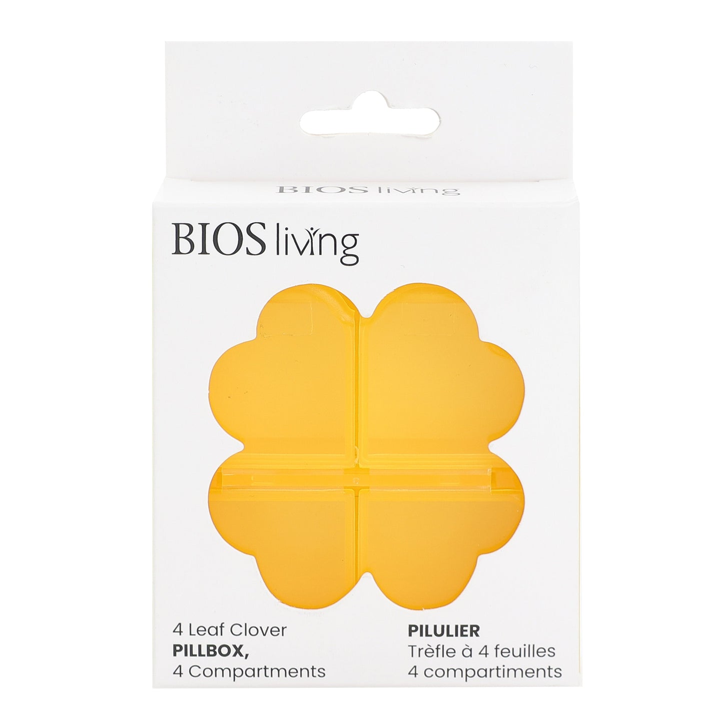 4 Leaf Clover Pillbox in Yellow