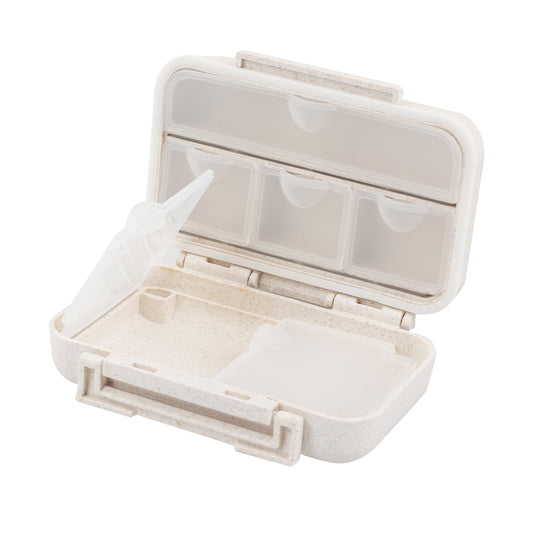 BIOS Living Travel Pill Organizer with 6 Compartments and Removable Lids