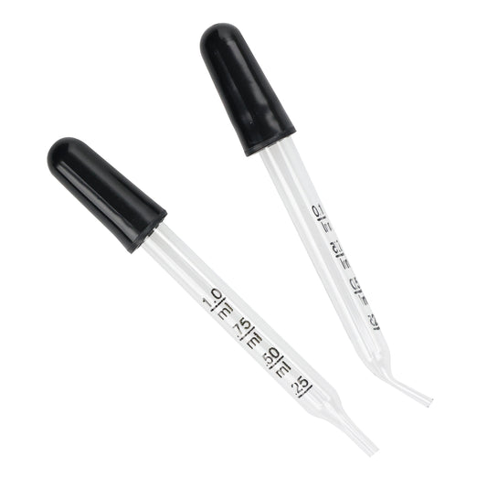 BIOS Living Glass Medicine Dropper Set with Straight and Curved Tips – Pack of 2