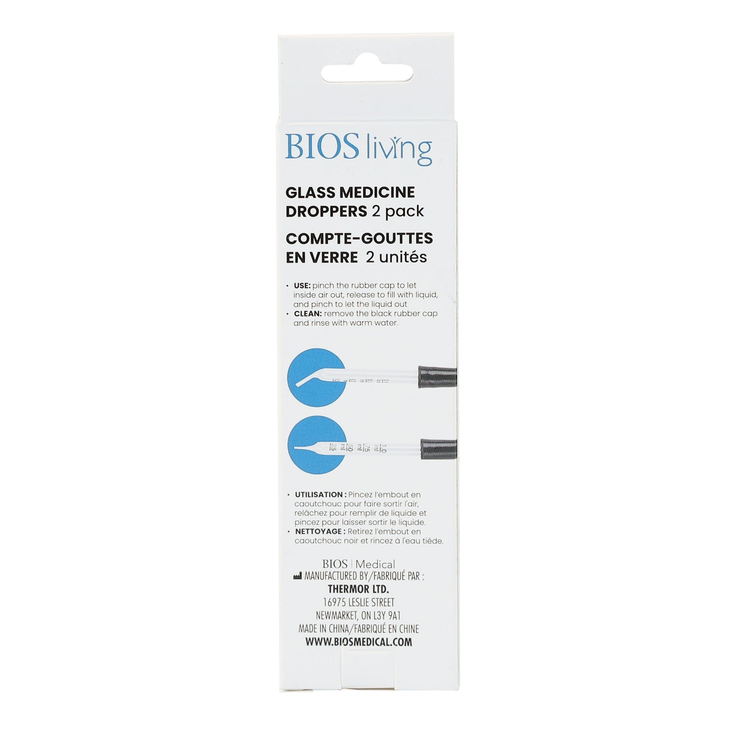 Glass Medicine Dropper 2 pack