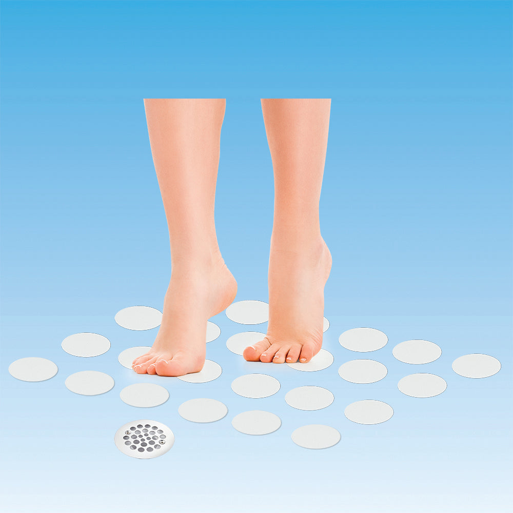 BIOS Living Self-Adhesive Anti-Slip Circles for Tubs and Shower Floors – Pack of 32