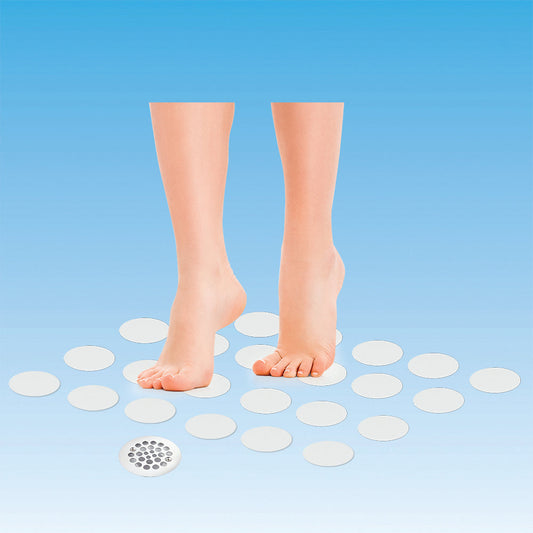 BIOS Living Self-Adhesive Anti-Slip Circles for Tubs and Shower Floors – Pack of 32