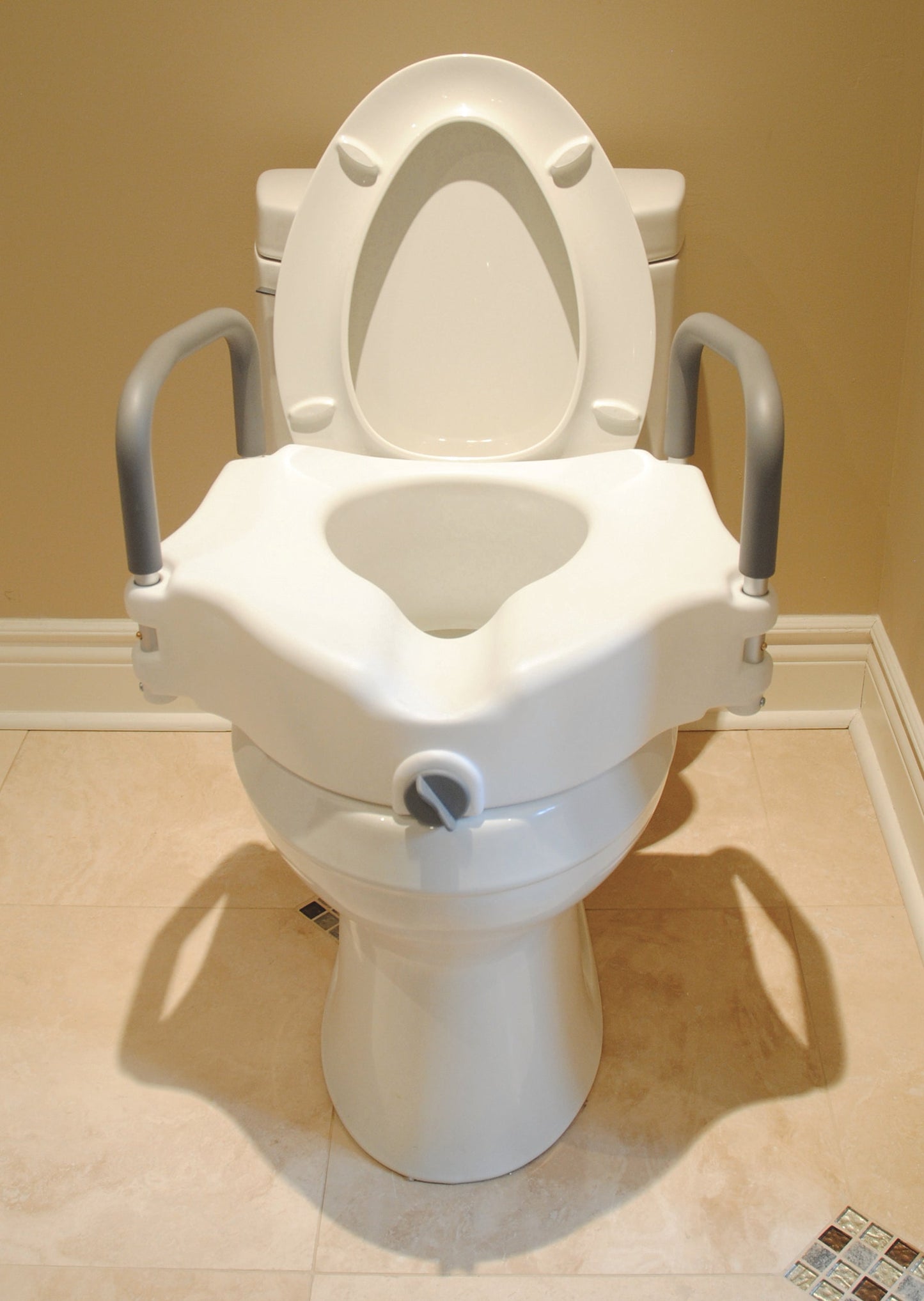 Raised Toilet Seat with Handles