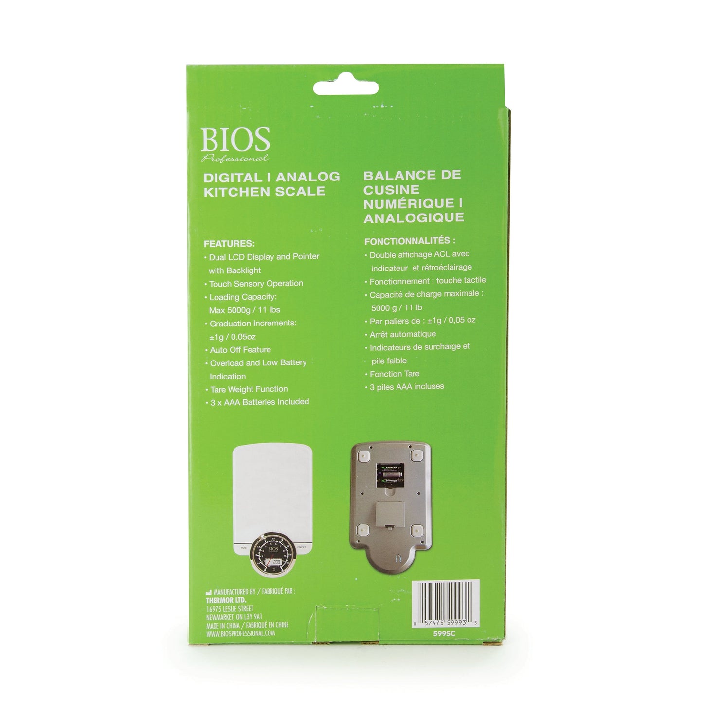 BIOS Professional Digital and Analog Kitchen Food Scale