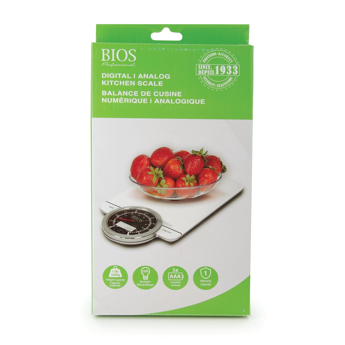 BIOS Professional Digital and Analog Kitchen Food Scale