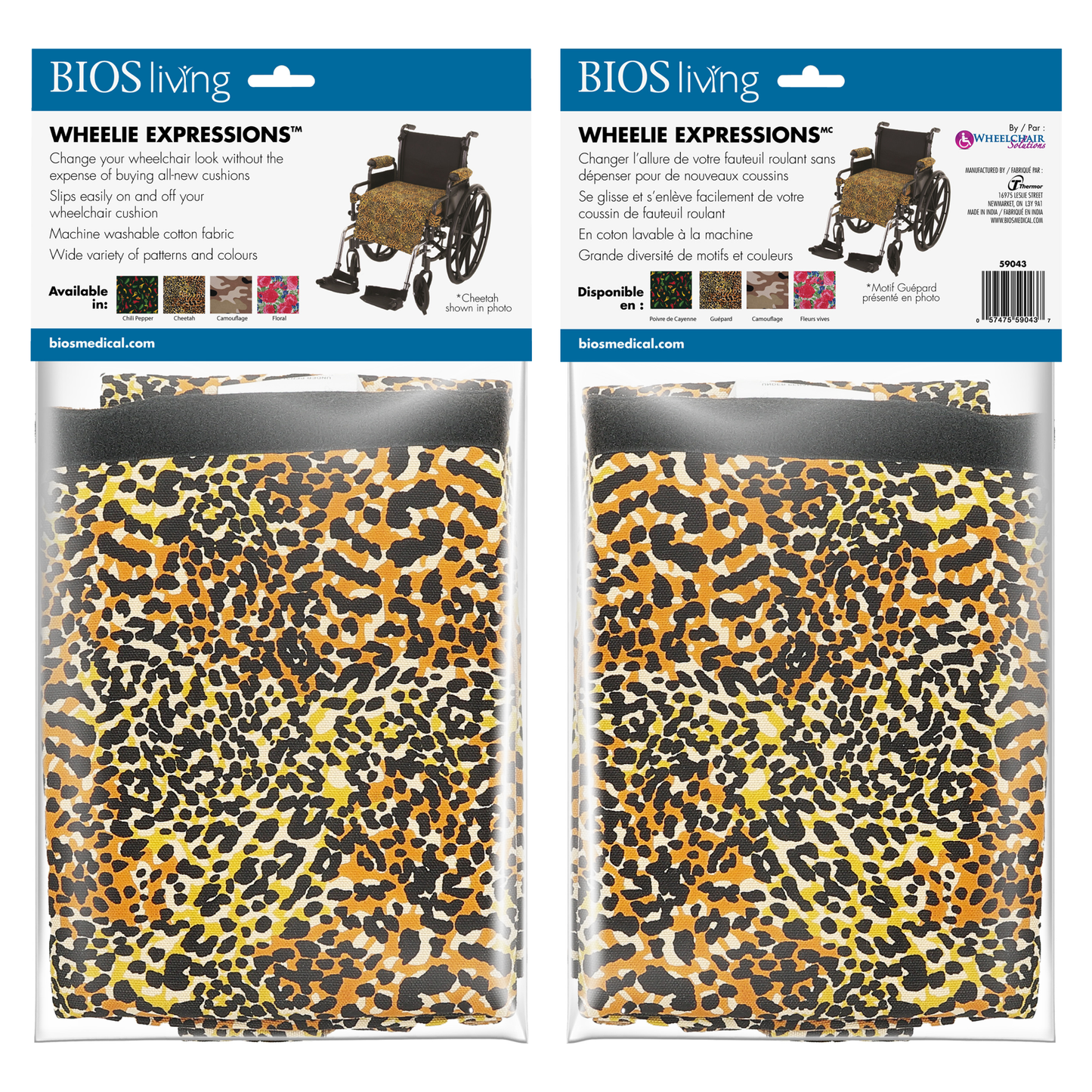 BIOS Living Wheelie Expressions Wheelchair Seat Covers in Cotton