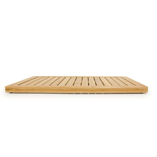 BIOS Living Bamboo Shower Crate Mat with Elevated Design for Water Drainage