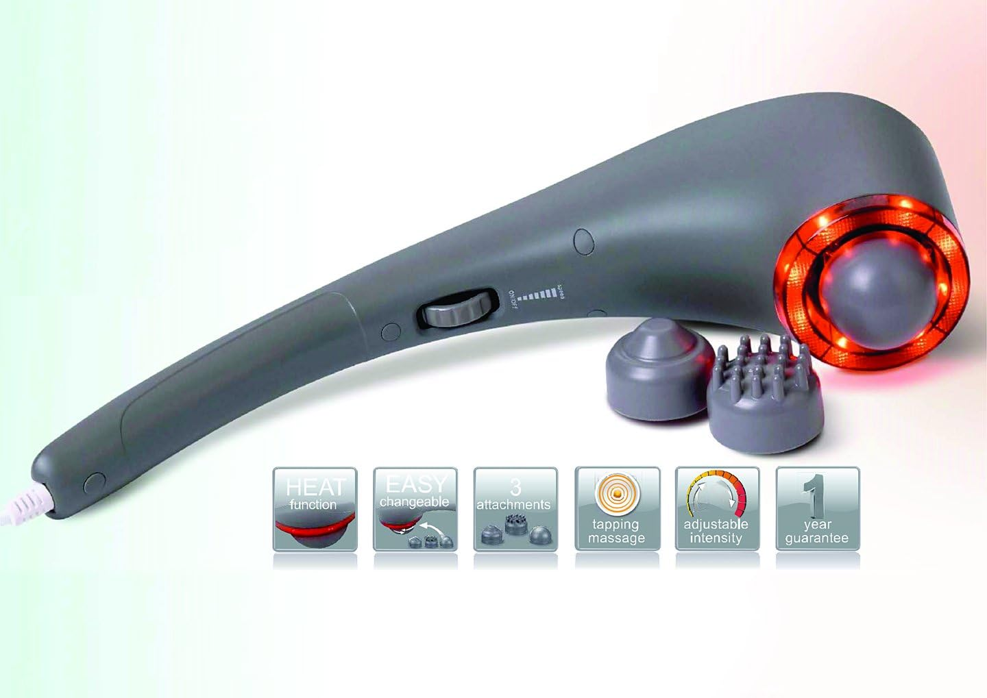 Technomedic Handheld Percussion Tapping Massager with Heat